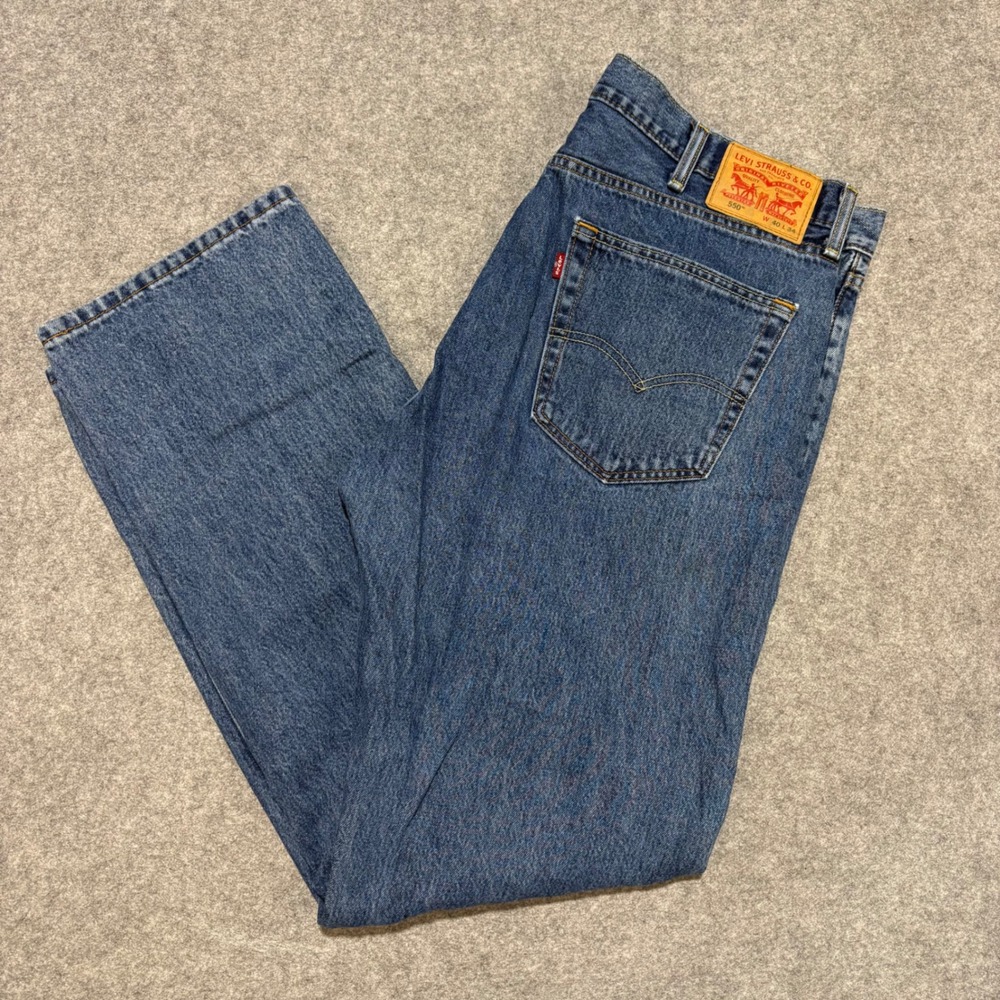Levis 550 Relaxed Fit Tapered Leg Jeans Mens 40x34 Blue Medium Wash Denim